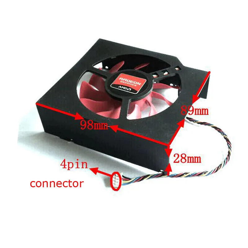 Вентилятор FD8015U12S 98x89x28 мм 12 В 7870 а для AMD Radeon HD MSI R7950 охлаждение графической карты|12v