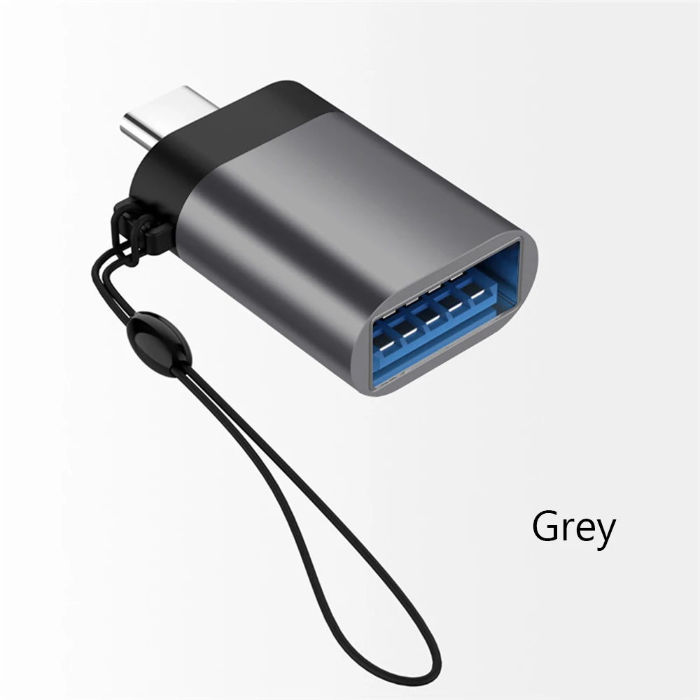 Grey Adapter Type C к USB 3,0 конвертер OTG адаптер для зарядки и синхронизации данных кабель для samsung/Android/iPhone/MacBook - Цвет: Grey Adapter