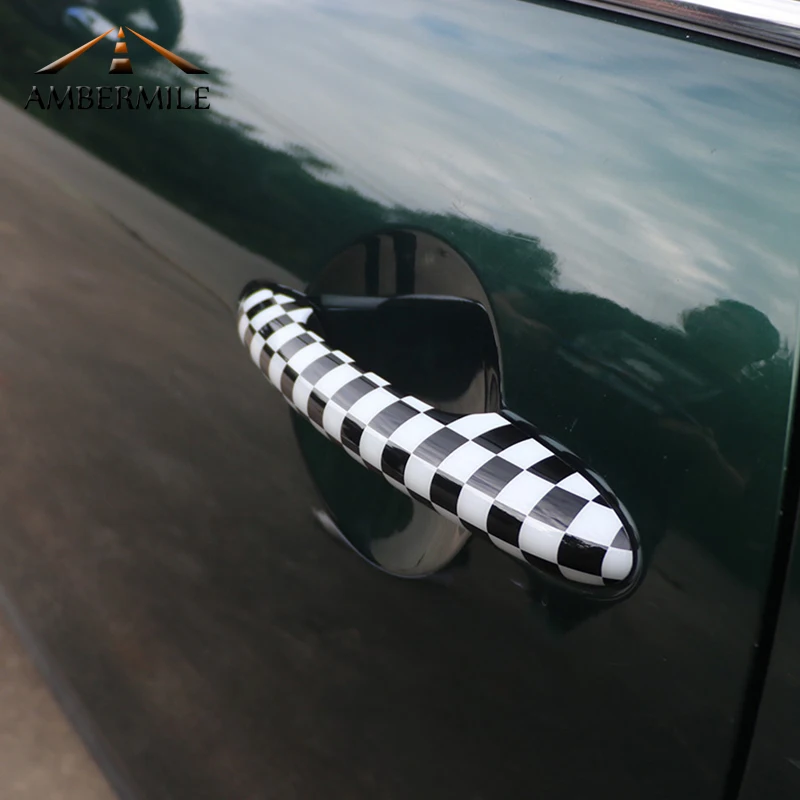 AMBERMILE ABS чехлы на дверные ручки автомобиля наклейка украшение для мини медного