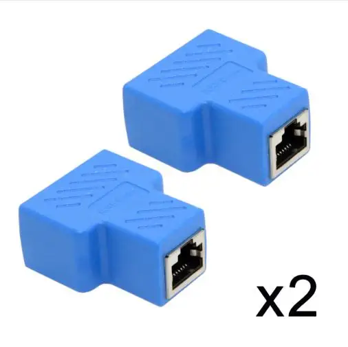 2 шт. STP UTP Cat6 RJ45 8P8C разъем к двойному сплиттеру сетевой Ethernet коммутатор адаптер |