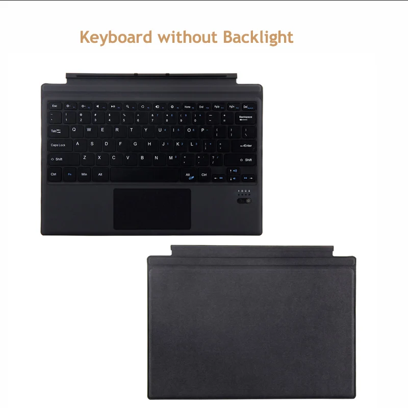 Black Bluetooth клавиатура с для microsoft Surface Pro 6/Pro 5/Pro 4/Pro 3, тонкий беспроводной чехол Bluetooth клавиатура с трекпадом - Цвет: Black