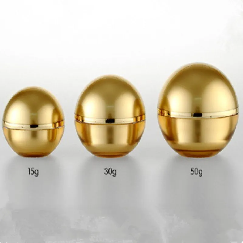 10 шт./лот 15 г 30 г 50 г Сферическая Акриловая Кремовая Бутылка Шариковый Тип Банка Продажа Производителей Золотого Цвета Косметический Горшок.