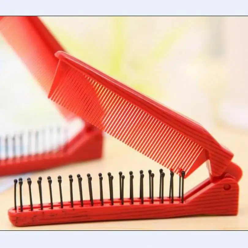 

Dual purpose anti-static plastic folding comb as hair care head scalp massager comb for promote blood circulation styling comb.