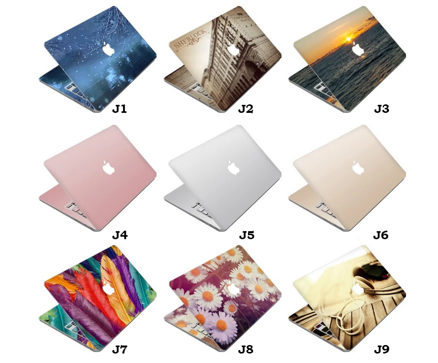 Крутой три стороны ноутбук кожи наклейки для Macbook Air Pro retina 11 12 13 15.. Для lenovo/Dell. универсальный размер