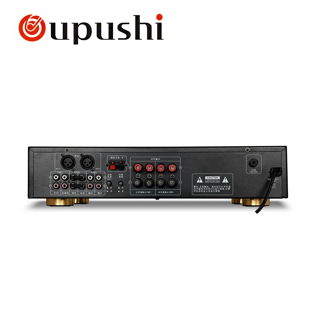 OUPUSHI AV180G 220 В Bluetooth HiFi Стерео AV объемный усилитель 2 канальный 260 Вт домашний