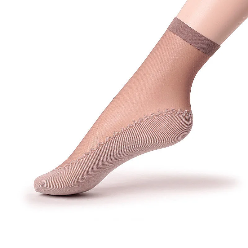

5Pairs Hot Sale Wicking Short Socks Women Bottom Female Slip-Resistant Summer Wear-Resistant Ankle Thin Socks