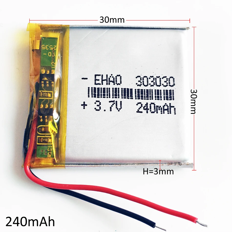 Литий полимерная аккумуляторная батарея 3 7 в 240 мАч 303030 для Mp3 GPS PSP bluetooth наушников