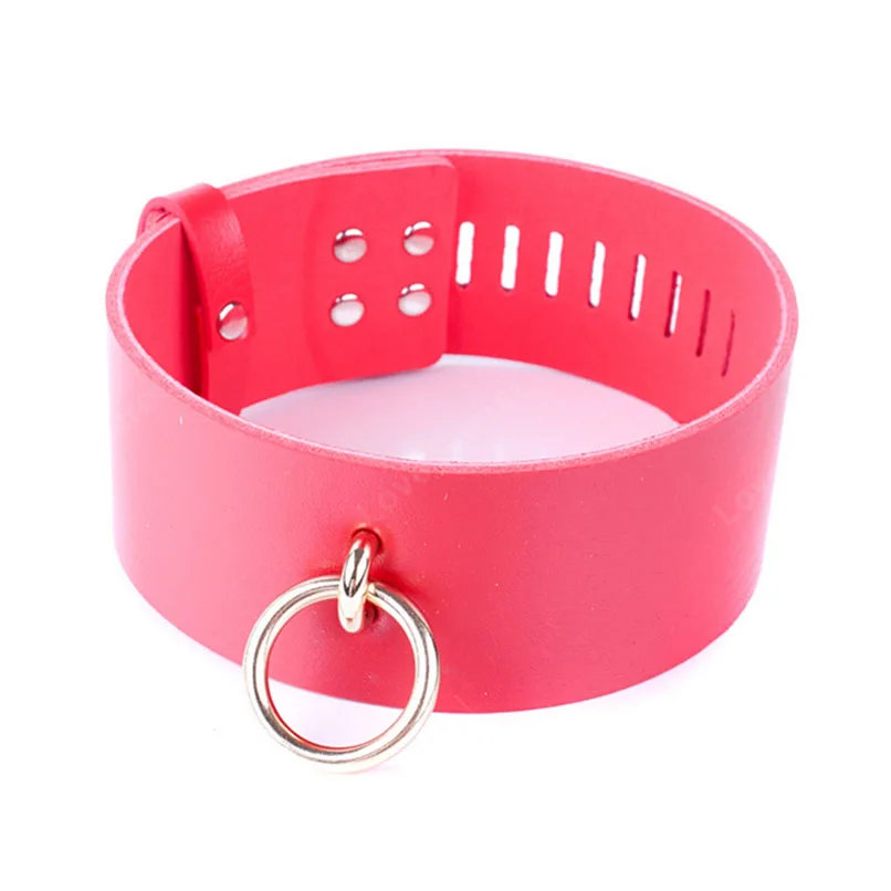 Red PU Leather Slave Collar Sex Toy for Women Neck Bondage Restraint Fetish Products Erotic Games Ring Couple | Красота и здоровье