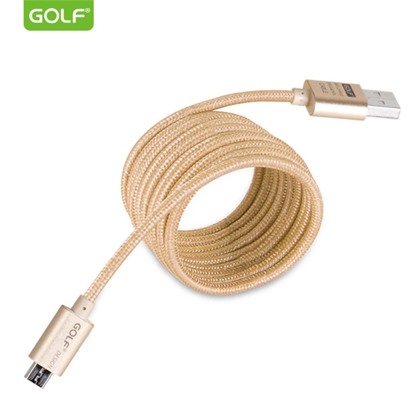 GOLF Micro USB кабель для зарядки и передачи данных для samsung S6 S7 LG G3 G4 Redmi 5A Note4 3 м металлический плетеный провод для быстрой зарядки телефона Android 3 м