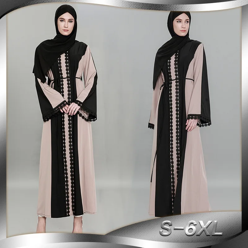 2018 summer Nida Muslim Dress Abaya in Dubai long dress Islamic robe For Women Jilbab Djellaba Robe Musulmane | Женская одежда