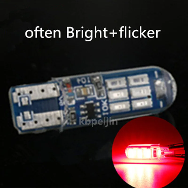 Автомобильный светодиодный лампы вспышки сигнальная лампа Габаритные огни T10 W5W