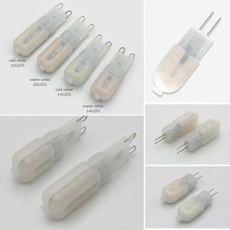 DIY 5/10 шт. мини G4 Светодиодная лампа 3 Вт AC/DC12V Высокая яркость SMD 2835 для