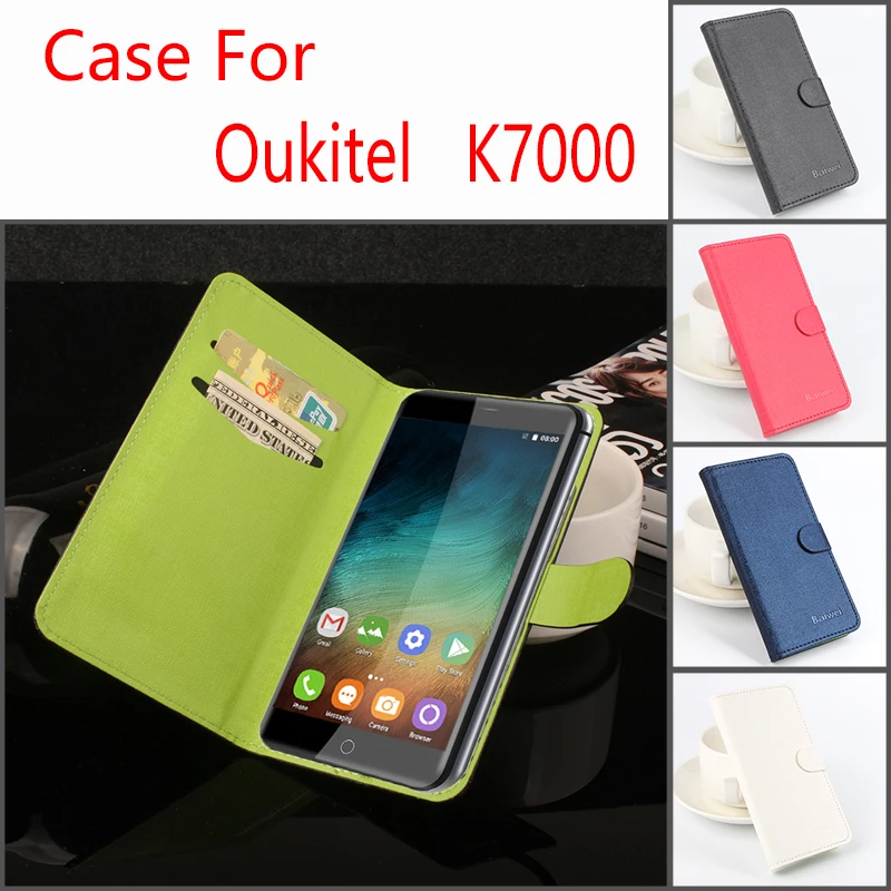 HongBaiwei Роскошный кожаный чехол s для Oukitel K7000 флип хит цвет Стенд Бумажник телефон