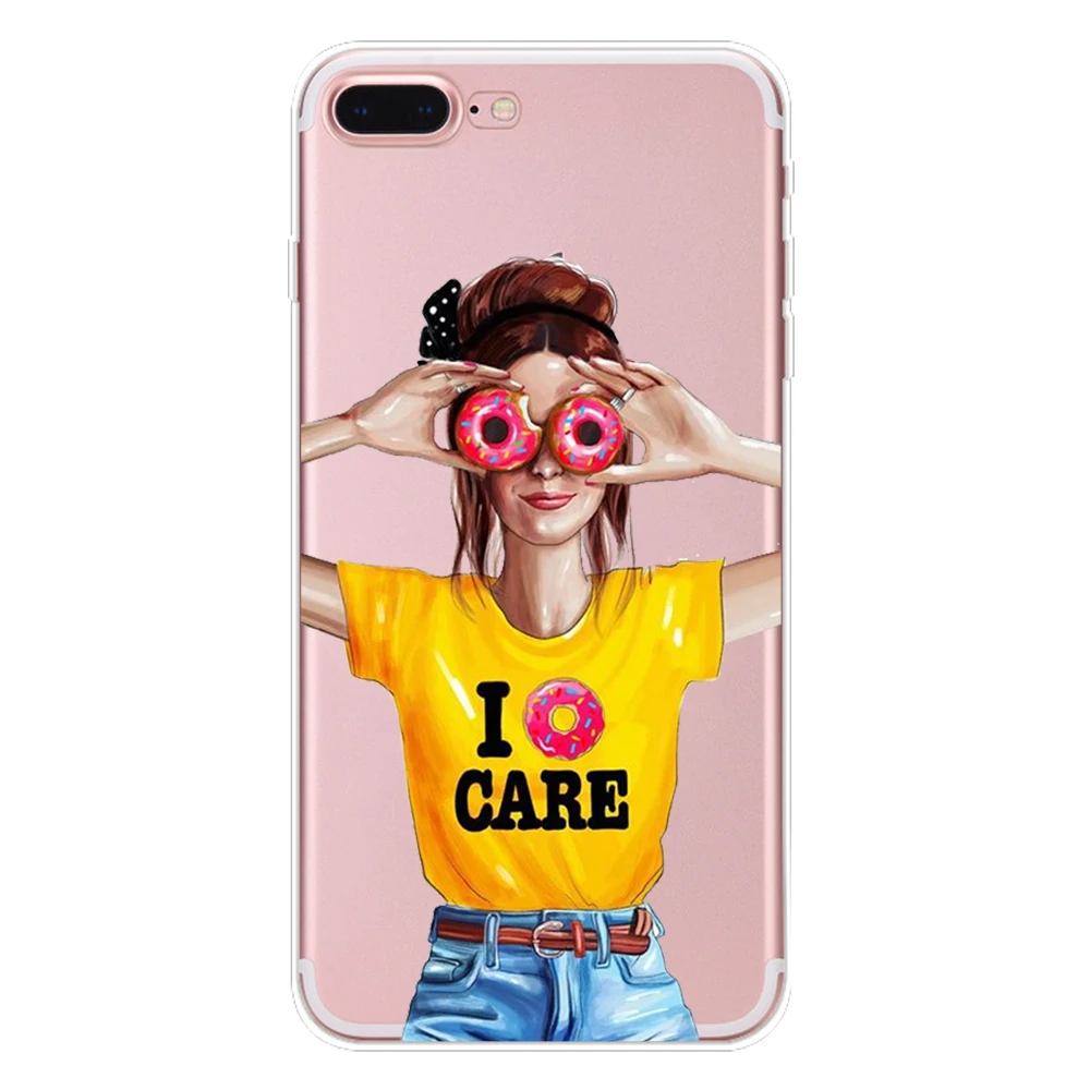 Мягкий чехол из ТПУ для iphone 7 8 6 6S Plus X XS Max XR 5 5S SE силиконовый Модный милый