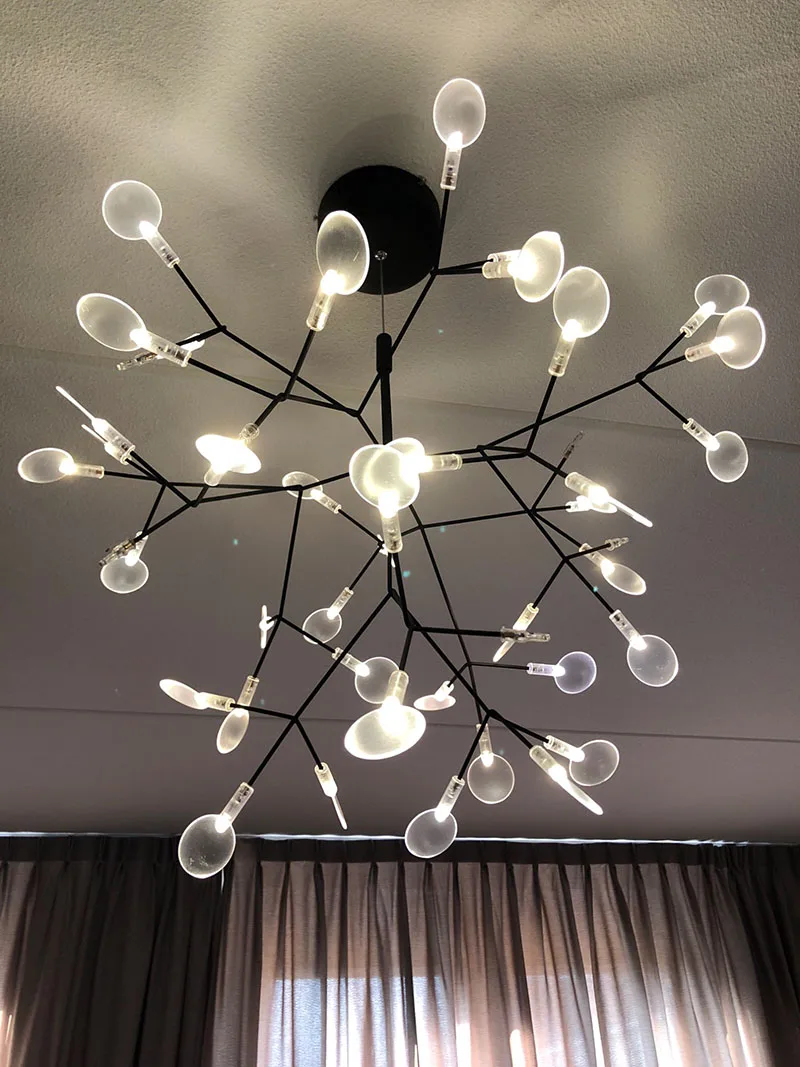 

Modern Branch LED Pendant Light Black Suspension Lamp Fixture LED Hanging Lights Suspended Lamp Firefly Lustre PA0217