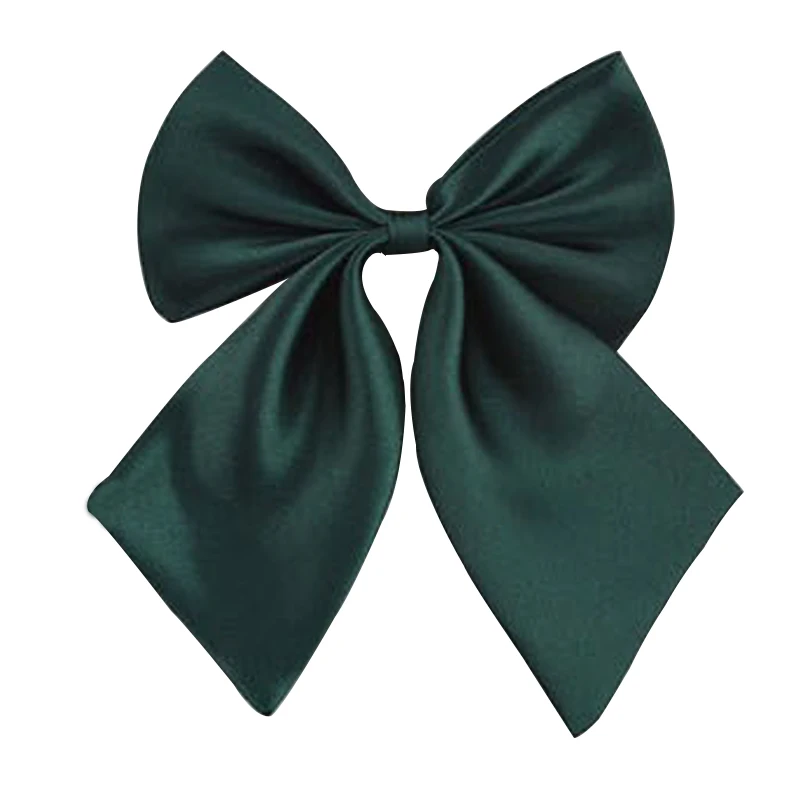 Dark Green Женский Галстук с красной бабочкой, Женский галстук-бабочка с черным узлом для девушек, студенток, гостиниц, официанток, одежда для шеи, Ленточные Галстуки зеленого цвета - Цвет: Dark Green