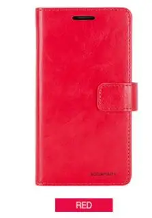red Goospery голубая луна дневник с слот для карт отделение для монет, кошелек, чехол, покрытие для iPhone 6 6s 7 8 plus X XS MAX XR 11 PRO MAX - Цвет: red