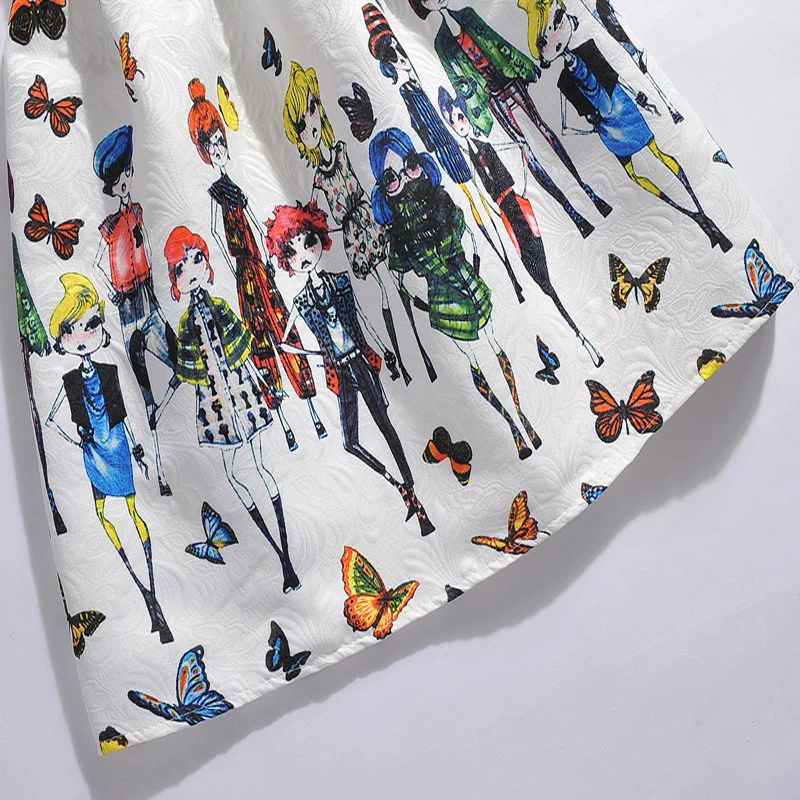 Hot sales Summer Girls Dress Butterfly Floral Print Princess Teenagers For Party Kids children dress Vestido 6-12Y | Детская одежда и