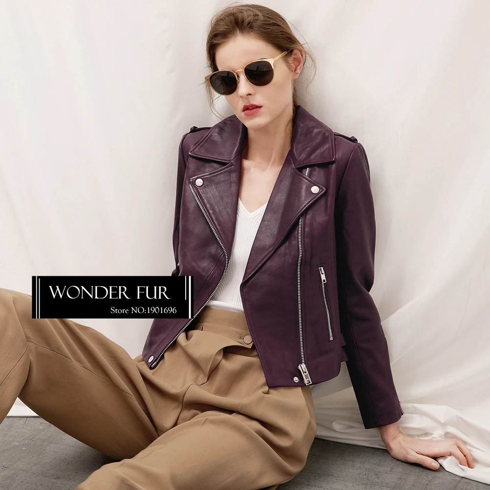 Модный дизайн куртка из натуральной овечьей кожи винтажный стиль пальто