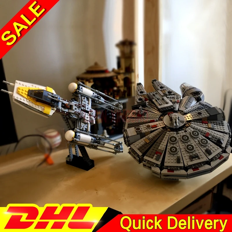 LP 05007 Тысячелетний сокол UCS + 05065 Y Комлект из крыльев и диадемы блоки Star Wars сборка