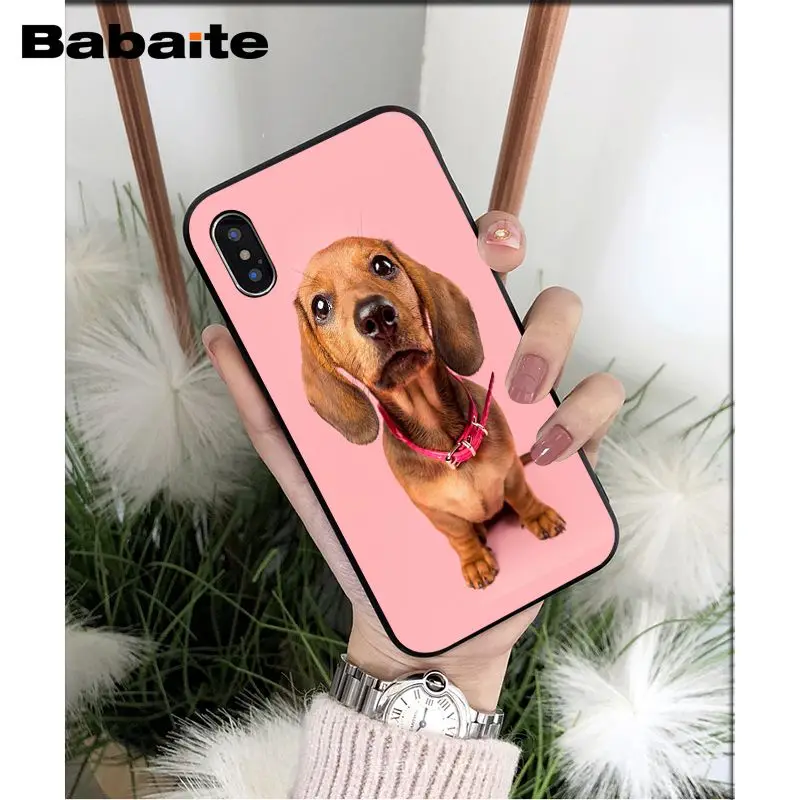Babaite Такса Собаки красивые аксессуары типа сделай сам для телефона чехол Apple iPhone 8