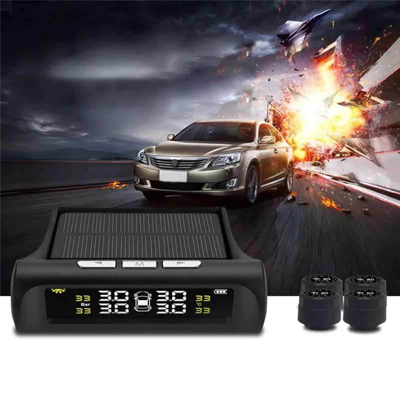 TPMS система контроля давления в шинах Солнечная энергия Универсальная