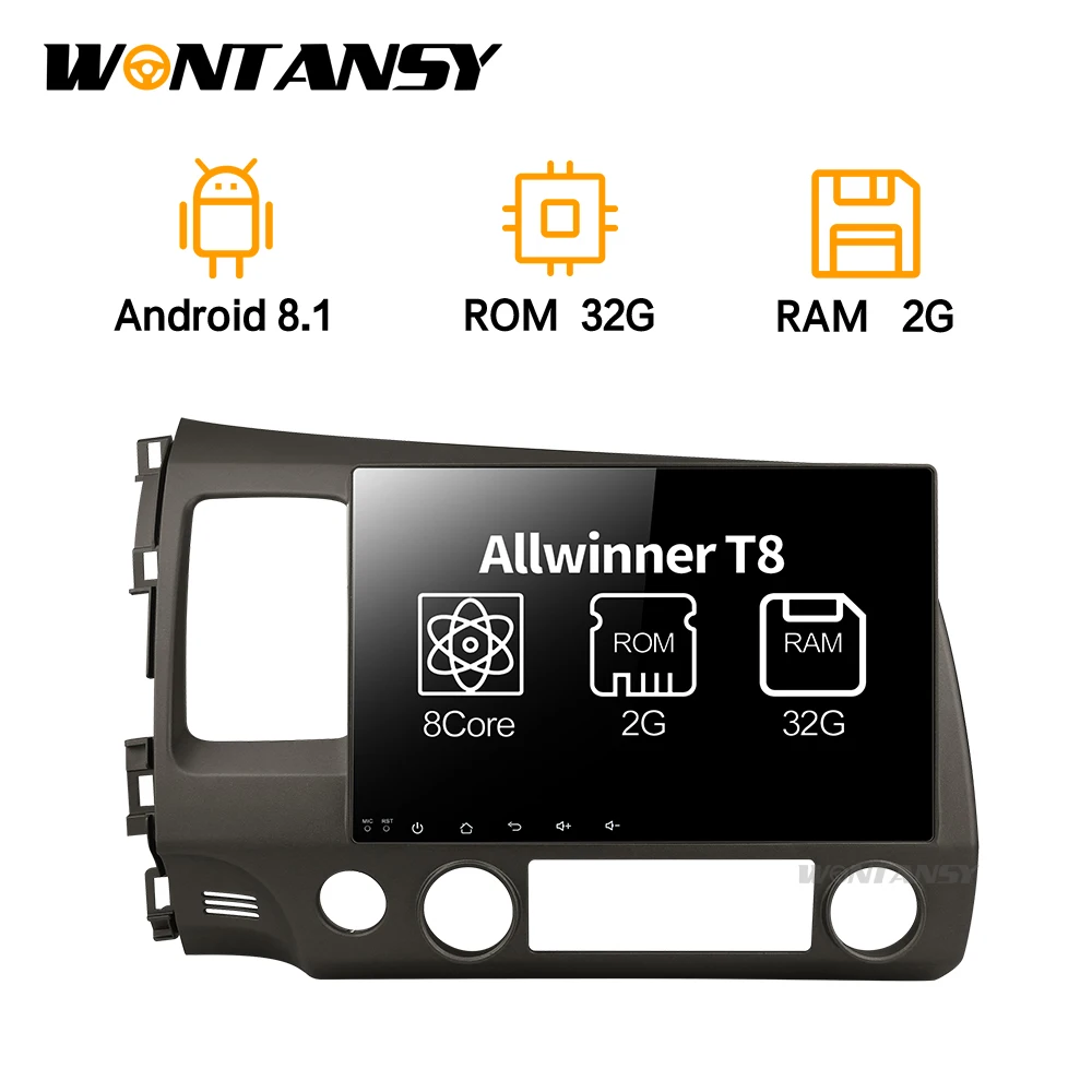2G android автомобильный dvd gps плеер для honda civic 2006-2011 с радио навигация поддержка