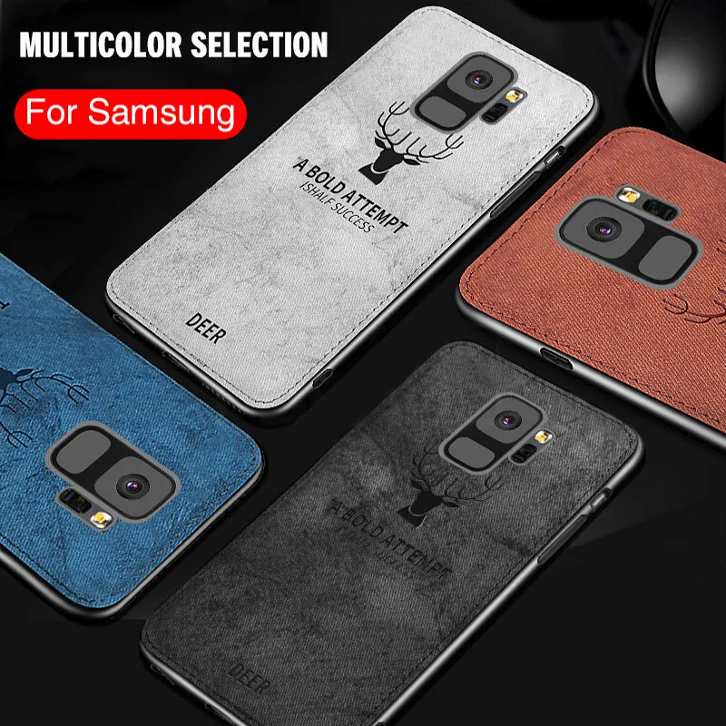 Deer Cloth Texture Case For Samsung Galaxy J6 J4 Plus J5 J7 J3 Pro J8 Back Cover Protective TPU Soft Edge Coque J6Plus J 6 |