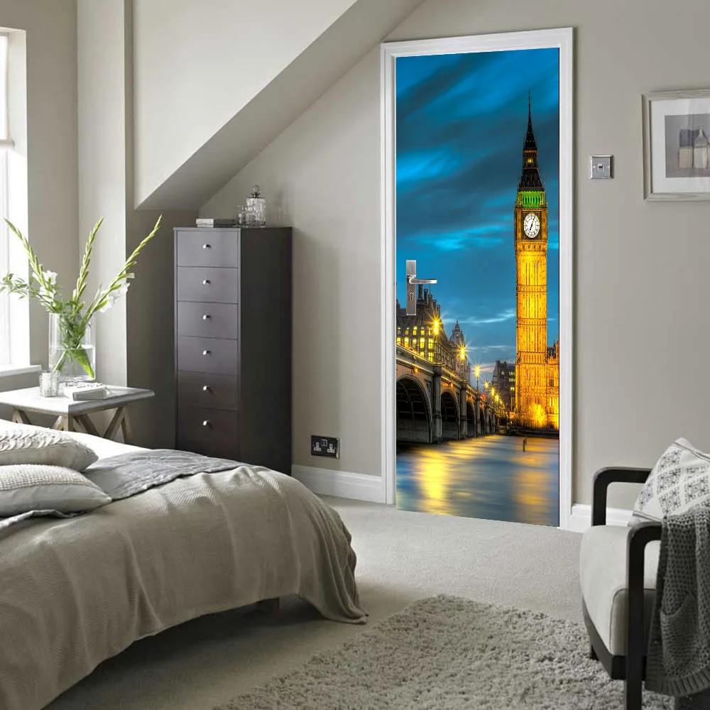 Бесплатная доставка UK Big ben наклейки на стену DIY настенная спальня домашний Декор