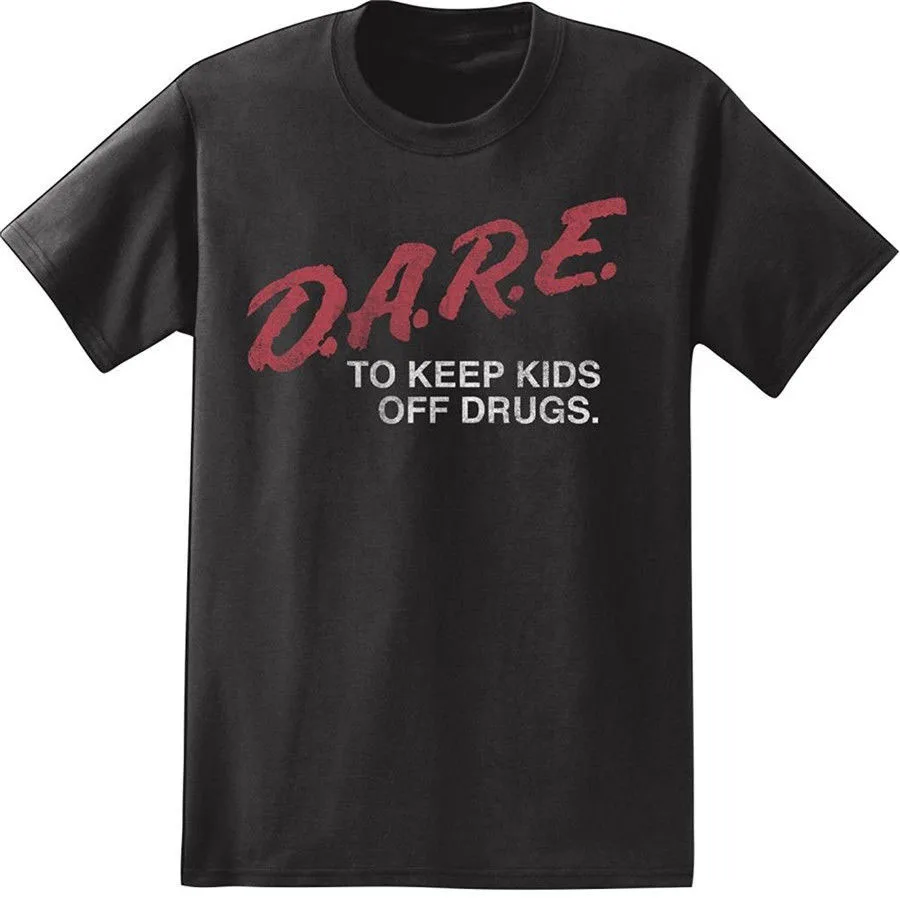 

2019 Brand Homme Print T-Shirt Men Harajuku Brand DARE To Keep Kids Off Drugs Cool Short Sleeve Men Cotton T Shirt