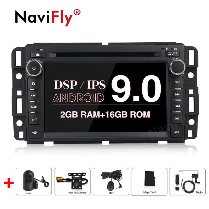 2din Android 9 0 IPS DSP автомобильный радиоплеер GPS навигация для Chevrolet Tahoe Traverse BUICK Enclave GMC
