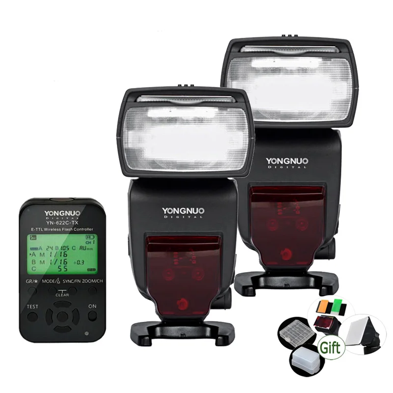 2x YONGNUO YN685 Speedlite + YN622C TX передатчик 2 4G GN60 TTL Беспроводная 1/8000s вспышка для Canon 1Dx 1Ds 5DIII