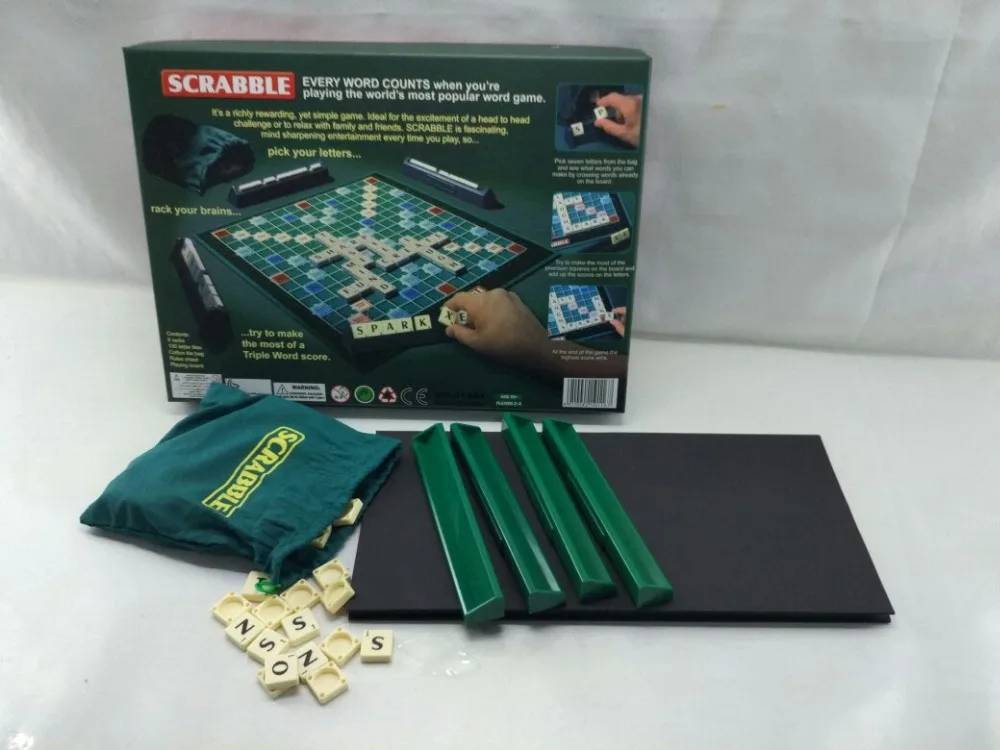 Обновленная версия Scrabble английский и французский орфографический матч Игра 2 4