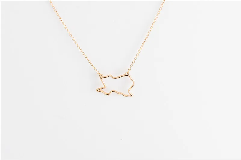 Ожерелье с подвеской в виде карты Техаса 10 шт.|state necklace|map necklacenecklace simple |