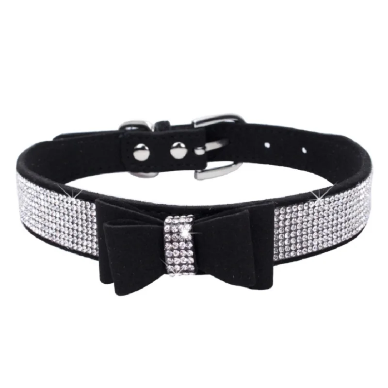 Бренд Rhinestone Bowknot, ошейники для домашних животных со стразами и бантом котенок питомец Цепочки и ожерелья галстук-бабочка домашний питомец с индивидуальной надписью кошка колье шарф бандана подарок