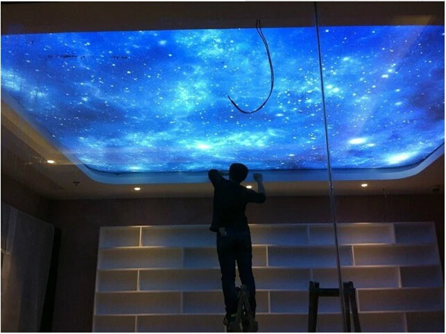 Новая стрейчевая потолочная пленка из ПВХ с УФ звездами|ceiling skylights|ceiling starsfilm pvc |
