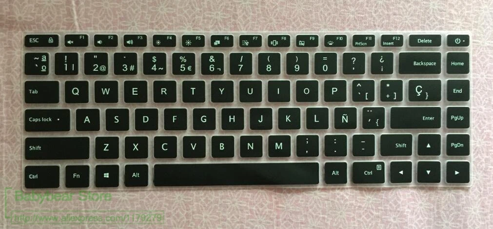 Powforward, 15 дюймов, испанская Мягкая силиконовая клавиатура, защитный чехол, оболочка для Xiaomi mi, ноутбука Pro, 15,6 дюймов, Ga mi ng Lite