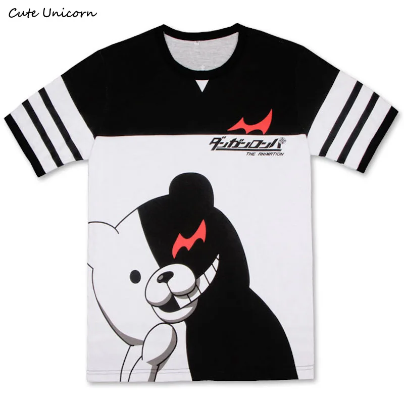 

Dangan Ronpa monokuma t shirt unisex t-shirts cotton tshirt homme summer casual t-shirt boys clothes anime top tees