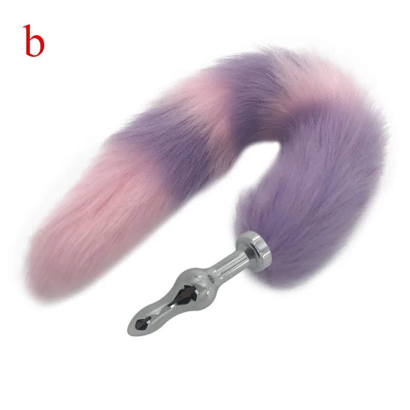 Массажер для простаты с лисьим хвостом металлическая Анальная пробка заднего