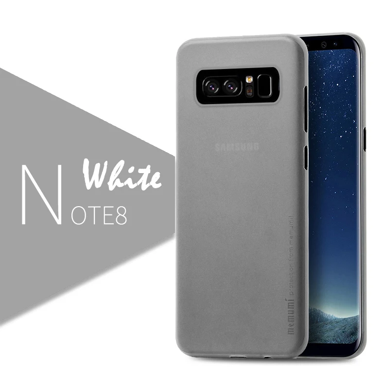 Ультратонкий чехол для samsung S8 Plus, чехол на заднюю панель для samsung S8, тонкий чехол для samsung galaxy note 8, fundas, 0,3 мм, PP Unbreak - Цвет: Transparent White