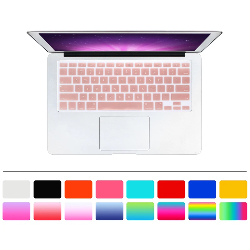 Силиконовый чехол для клавиатуры протектор кожи Apple Macbook Pro MAC 13 15 Air мягкая