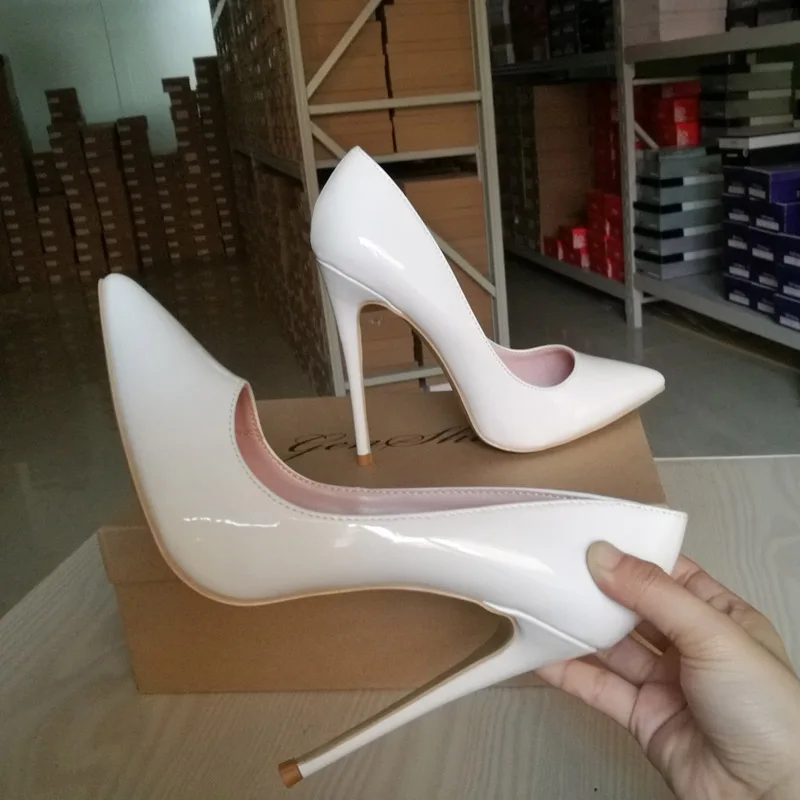 Туфли на высоком каблуке; женские туфли-лодочки; женские туфли на каблуке 12 см; пикантные Свадебные вечерние туфли с острым носком; туфли на шпильке черного и телесного цвета; туфли на шпильке размера плюс