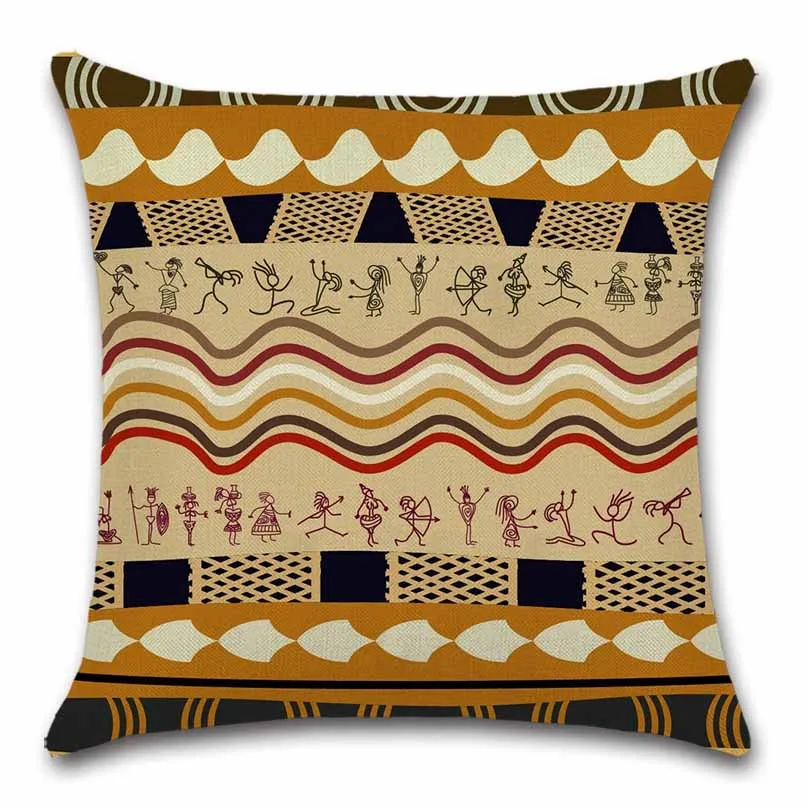 Наволочка в африканском стиле с геометрическим рисунком декоративное сиденье