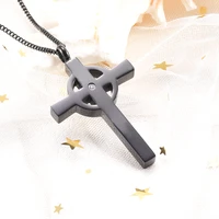 black cross memorial jewelry ashes keepsake pendant for human ash holder stainless steel cremation urn necklace