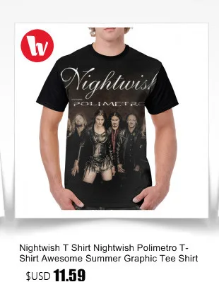 Nightwish/футболка с принтом «Пол Янсена»; футболка для портретов; Милая футболка большого размера с графическим рисунком; футболка с коротким рукавом с графическим рисунком для мужчин; Базовая футболка из полиэстера