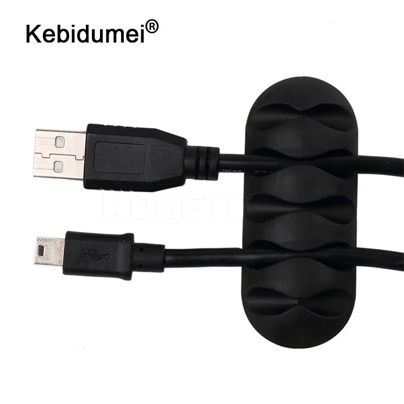 Силиконовый зажим для кабеля kebidumei устройство сматывания наушников органайзер