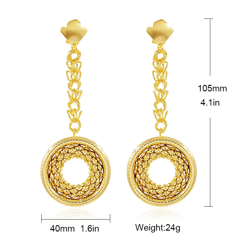 ZEADear ювелирные изделия классические круглые серьги для женщин длинные висячие