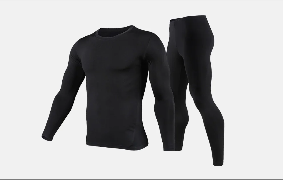Herobiker Мужская футболка Femme флисовая подкладка термобелье комплект мотоцикл зима теплый кальсоны рубашки и топы нижний костюм