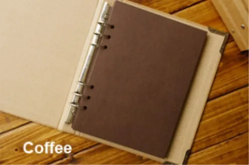 Coffee insert album Пустая Обложка с отрывными листами крафт-бумаги альбом граффити дневник фотоальбом ручной работы DIY Фотоальбом скрапбукинг свадебный альбом - Цвет: Coffee insert album