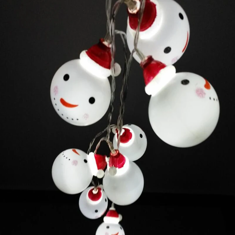

Battery Powered Lamp Night Light Snowman String Lights 1.5/3/4.5M LED Fairy Santa Lights Holiday Christmas Party Decoration